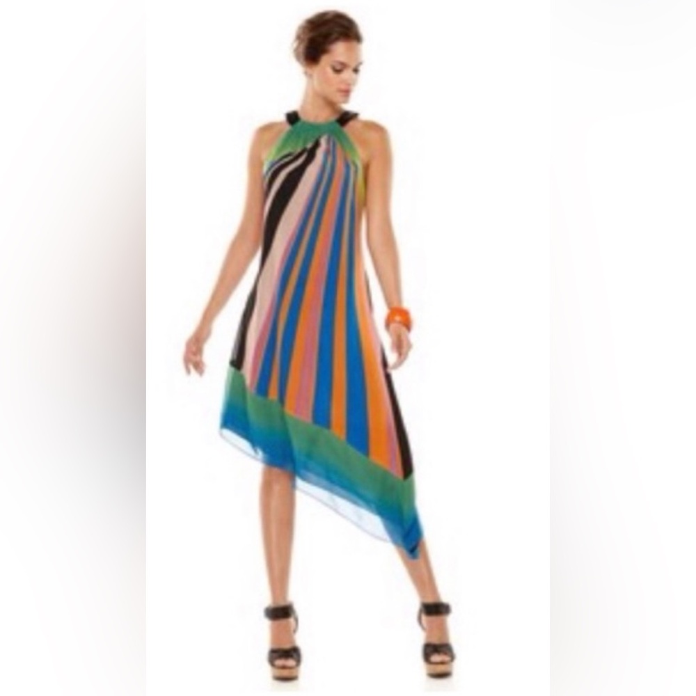 pre-owned Adrianna Papell Halter Neck asymmetrical dress